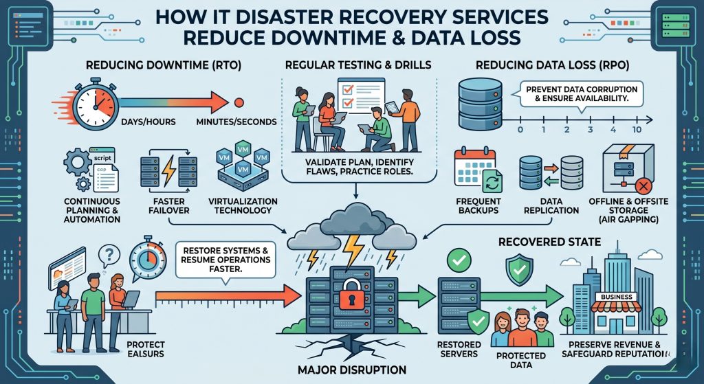 How Disaster Recovery Services Reduce Downtime and Data Loss IT Solutions In KSA How Disaster Recovery Services Reduce Downtime and Data Loss IT Solutions In KSA